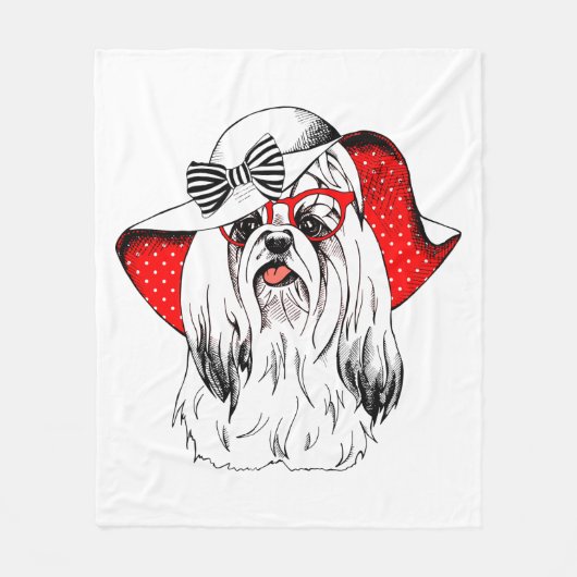 Yorkie Mode-Trieb Fleecedecke (Vorderseite)