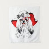 Yorkie Mode-Trieb Wandteppich (Vorderseite)