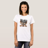 Yorkie Mom Cute Peeking Yorkie T-Shirt (Vorne ganz)