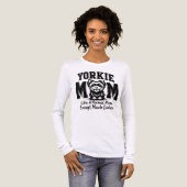 Yorkie Mom Tri-Blend Shirt (Vorderseite voll)