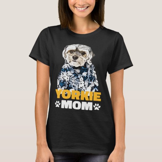 Yorkie Mom Yorkshire Terrier Dog Owner T-Shirt (Vorderseite)