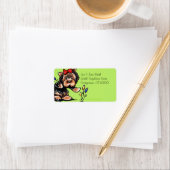 Yorkie n Tulips Olive Adressaufkleber (Insitu)