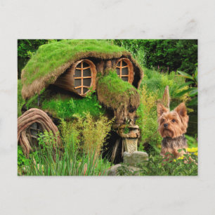 Yorkie New Address Ankündigungspostkarte