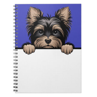 Yorkie Niedlich Peeking Yorkshire Terrier Dog Love Notizblock