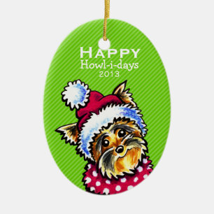 Yorkie niedliche keramik ornament