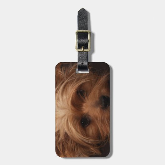 Yorkie oder Ihr Hundebild Gepäckanhänger (Vorderseite vertikal)