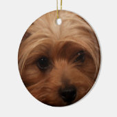 Yorkie oder Ihr Hundebild Keramikornament (Links)