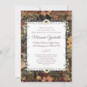 Yorkie oder Silky Terrier William Morris Style Einladung (Vorderseite)