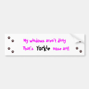 Yorkie oder Yorkshire-Terrier-Autoaufkleber Autoaufkleber