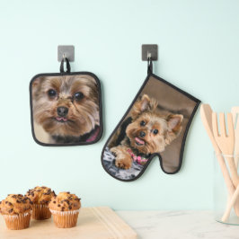 Yorkie Ofenhandschuh & Topflappen-Set