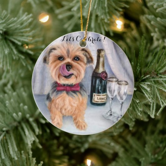 Yorkie-Ornament Keramik Ornament (Baum)