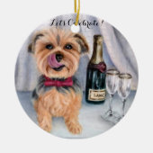 Yorkie-Ornament Keramik Ornament (Vorne)