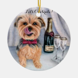 Yorkie-Ornament Keramik Ornament