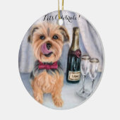 Yorkie-Ornament Keramik Ornament (Links)