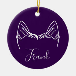 Yorkie-Ornament (Om-Logo) Keramik Ornament