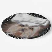Yorkie Pappteller (Schrägansicht)