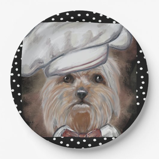 Yorkie Pappteller (Vorderseite)