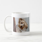 Yorkie Peeking um die Ecke Kaffeetasse (Links)