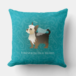 Yorkie - Pet Memorial - Angel Dog Kissen
