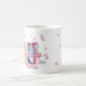 Yorkie Pink Fether Boa Coffee Cup Tasse (Mittel)