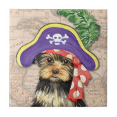 Yorkie Pirate Fliese (Vorderseite)