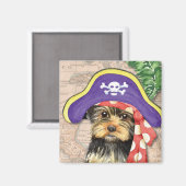 Yorkie Pirate Magnet (Vorderseite/Rückseite)