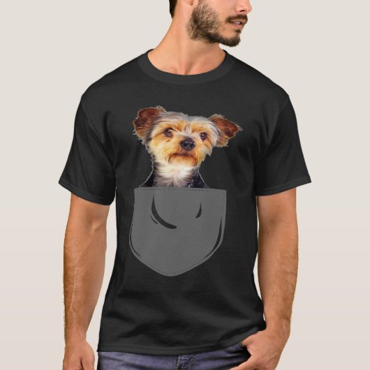 Yorkie Pocket Dog T-Shirt (Vorderseite)