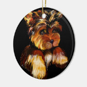 YORKIE POLO KERAMIK ORNAMENT (Links)