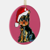 YORKIE POLO KERAMIKORNAMENT (Rechts)