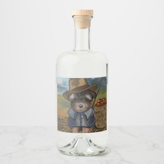 Yorkie Poo Alkoholflaschenetikett (Vorderseite)