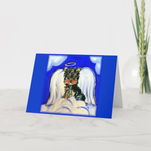 Yorkie Poo Angel Karte (Vorderseite)