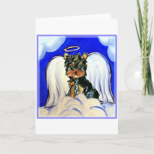 Yorkie Poo Angel Karte (Vorderseite)