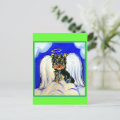 Yorkie Poo Angel Postkarte (Stehend Vorderseite)