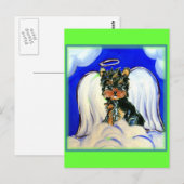Yorkie Poo Angel Postkarte (Vorne/Hinten)