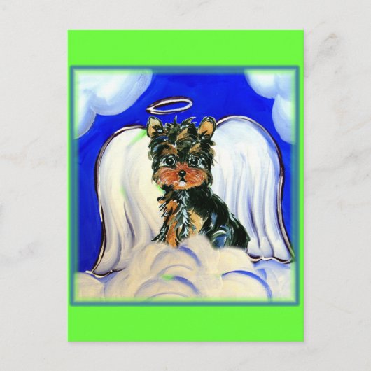 Yorkie Poo Angel Postkarte (Vorderseite)