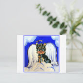Yorkie Poo Angel Postkarte (Stehend Vorderseite)