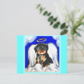 Yorkie Poo Angel Postkarte (Stehend Vorderseite)