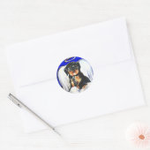 Yorkie Poo Angel Runder Aufkleber (Umschlag)