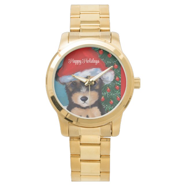 Yorkie Poo Armbanduhr (Vorderseite)