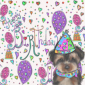 Yorkie Poo Aufkleber (Vorderseite)