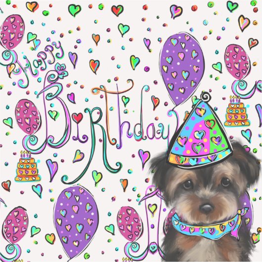 Yorkie Poo Aufkleber (Vorderseite)