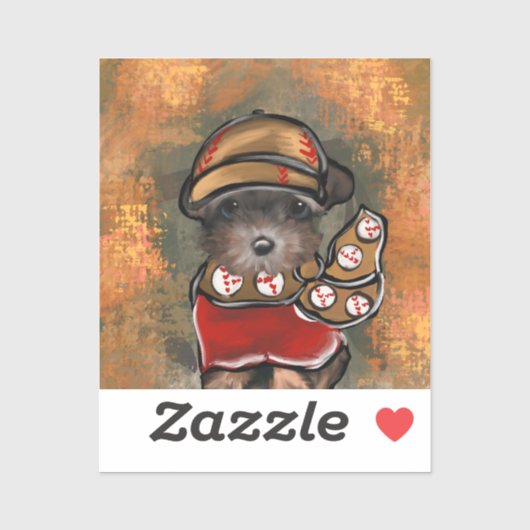 Yorkie Poo Aufkleber (Blatt)