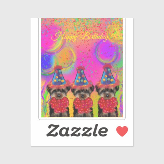 Yorkie Poo Aufkleber (Blatt)