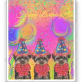 Yorkie Poo Aufkleber (Vorderseite)