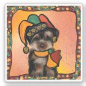 Yorkie Poo Aufkleber (Vorderseite)