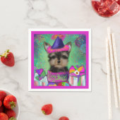 YORKIE POO BIRTHDAY SERVIETTE (Beispiel)