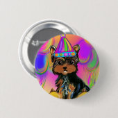 Yorkie Poo Birthdays Button (Vorne & Hinten)