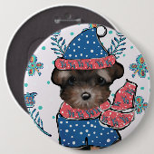 Yorkie Poo Button (Vorne & Hinten)