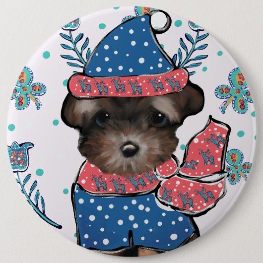 Yorkie Poo Button (Vorderseite)