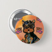 Yorkie Poo Button (Vorne & Hinten)